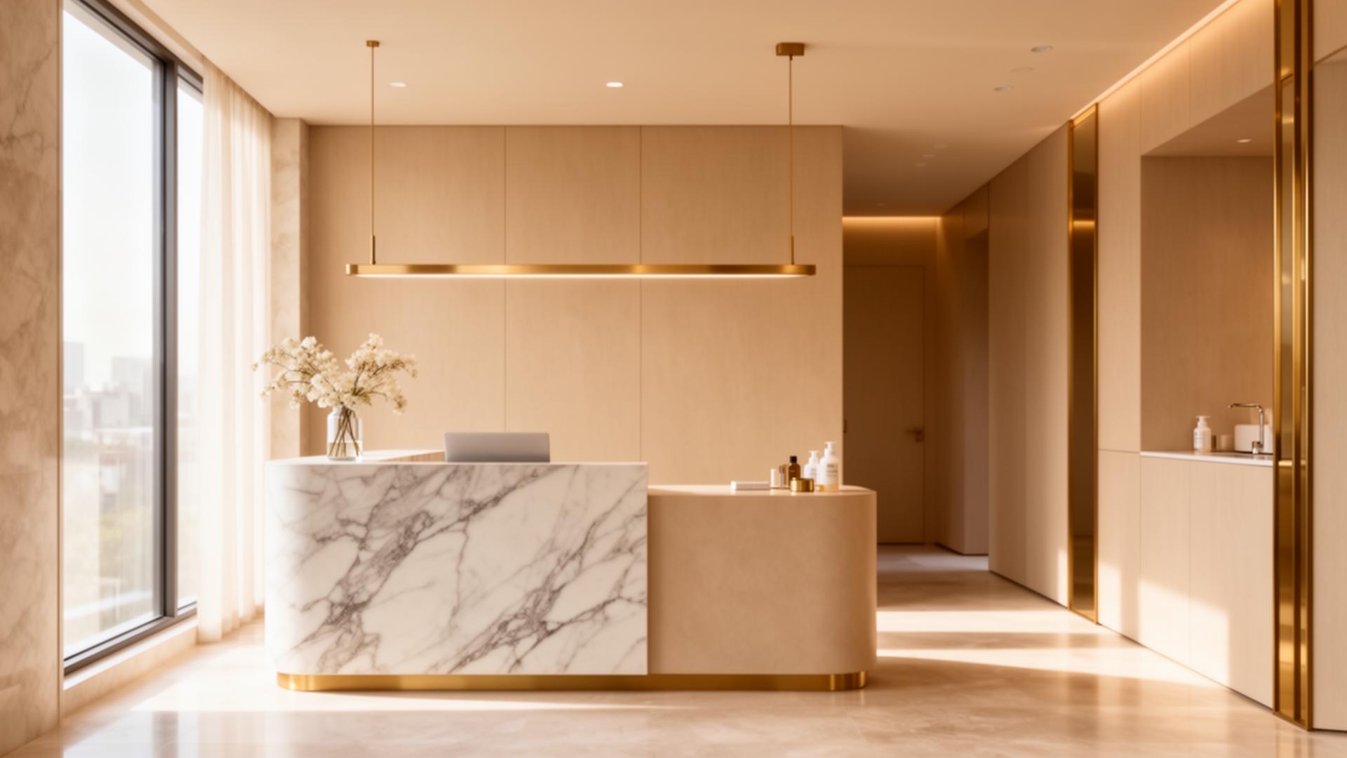 Modern aesthetic clinic reception